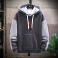 thumbnail image 2 of Sudadera con capucha negra con estampado para hombre, ropa masculina, sudadera con capucha y empalme gráfico, oferta de bienvenida, alta calidad, moda Harajuku Overfit, 2 of 5