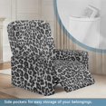 thumbnail image 4 of Renewold Recliner Cover Stretch Recliner Sofa Cover 4 Pieces Anti-Slip Wear Resistant Dog Couch Slipcover with Side Pocket for Pets, Dogs, Cats, Leopard Print Gray, 4 of 8