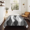 thumbnail image 4 of Gray Stripes Small Tapestry for Bedroom Wall Hanging Tapestry, Vintage Farmhouse Greyish Ripple Pattern Ceiling Backdrop Tapestries Poster Blanket Wall Decor for Teens Room Living Room Dorm 23" x 28", 4 of 8