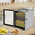 thumbnail image 3 of Vintoro Stainless Steel Food Dehydrator with 12 Trays, 800w 110v Food Dryer, Adjustable Timer, LED Light, 3 of 23