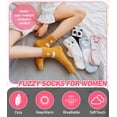 thumbnail image 5 of Fuzzy Socks for Women Soft Cozy Fluffy Winter Warm Slipper Socks Home Sleeping Animal Socks, 5 of 7