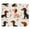 Multicolor 3, variant on PhooArto Comfortable Mouse Pad Cute Teeth Pattern Desktop Mousepad , 21 x 25 cm Mouse Mat, Non-Slip Rubber Base, Improves Speed and Precision