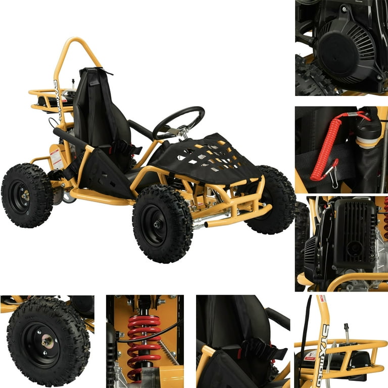 SYX MOTO Teens Gasoline Go Kart GK-49A 50cc 4 Stroke, School Bus