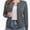 Charcoal Heather, variant on Women's Crew Neck Button Down Long Sleeve Cardigan for Women Classic Soft Ladies Cardigan Sweater Coat