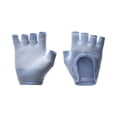 thumbnail image 2 of Guantes antideslizantes de algodón para entrenamiento, medio dedo, guantes deportivos de gimnasio para mujer. Azul, 2 of 8