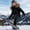 Black, variant on Girls Snowsuit Sets Ski, 2 Pieces Outdoor Windproof Thermal Winter Jackets and Overall Jumpsuit Sets Black Size 5-6 T