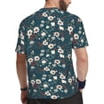thumbnail image 2 of Wukai Vintage Floral Print Men's Short-Sleeved Mesh T-Shirt,Quick-Dry Short Sleeve Workout T-Shirt-Large, 2 of 8