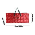 thumbnail image 3 of Nkmbld Christmas Tree Storage Bag Christmas Ornaments Storage Bag, Heavy Duty 900D Oxford Fabric with Reinforced Handles and Dual Zippers Wide Opening, Red, 3 of 6