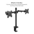 onn. Full Motion Dual Monitor Desk Mount, Fits 2 Screens up to 27