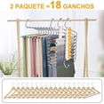 thumbnail image 2 of Perchas Multifuncionales Tipo S de 9 Niveles, Acero Inoxidable, Plegables y Antideslizantes, Ahorro de Espacio, Organizador para Pantalones, Faldas y Bufandas, 2 of 6