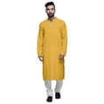 thumbnail image 2 of Atasi mens kurta Cotton Satin ethnic kurta for boys solid wedding Long kurta, 2 of 7
