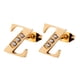 thumbnail image 1 of Aretes Mujer LuckyLy, Inicial Letra A, Acero Inoxidable con Oro 18k y Zirconia Cúbica, Modelo Tina dorado UNITALLA, 1 of 7
