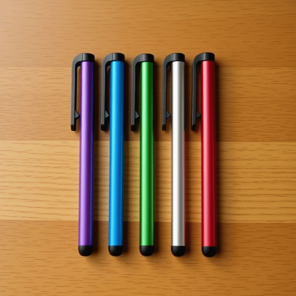 OULII Back to School Capacitive Stylus Pen Set with Fine Metal Tip for Tablets Random Color Ideal for Touchscreen Devices