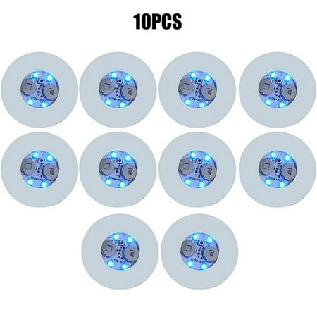 

Club Bar Party Decor Coasters LED Flashing Light Bulb Bottle Cup Mat Light Up Pad 10pcs Blue 10pcs