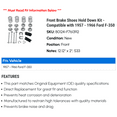 thumbnail image 2 of Front Brake Shoes Hold Down Kit - Compatible with 1957 - 1966 Ford F-350 1958 1959 1960 1961 1962 1963 1964 1965, 2 of 2