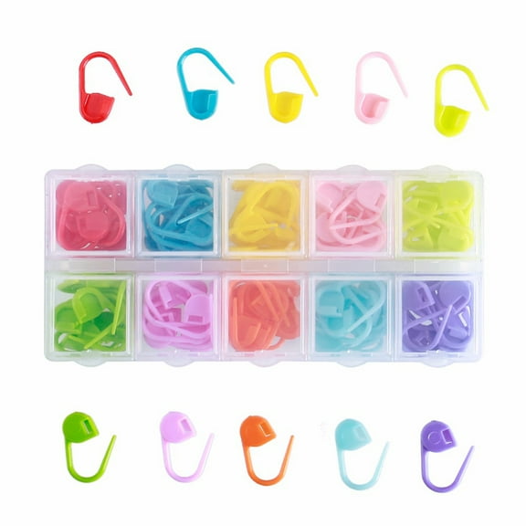 FENGGUIQU Locking Stitch Markers Multi Color for Reliable Knitting and Crocheting