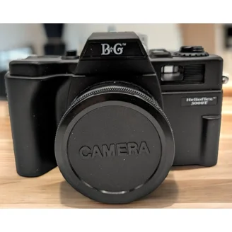 Yashica MF-1 35mm Camera - Leather (Black / Orange) - Walmart.com