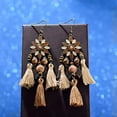 thumbnail image 5 of HOOUN 1 Pair Boho Tassel Ethnic Earring Bohemian Hook Drop Dangle Jewelry for Women-Style-8, 5 of 8
