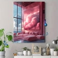 thumbnail image 4 of UXIEQU 2D Flat Blue Pink Cloud Wall Art, Minimalist Pastel Sky Print, 15.75x11.81 Inches Extra Large Living Room Decor, 4 of 8