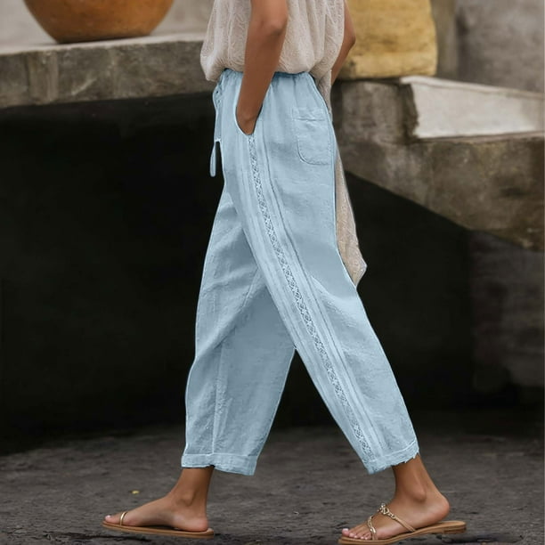 WILLBEST Pantalones Casuales para Mujer, Pantalones Holgados y Cómodos, Pantalones de Yoga Sólidos para Uso Diario y Actividad Física. XXXXL