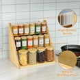 thumbnail image 4 of NiHome 3-Tier Multi-Purpose Spice Rack for Spice Jars, Cosmetics & More, Widened Design Bamboo and Acrylic Organizer for Large Jars, Transparent Front Panels and Increased Height for Clear Visibility, 4 of 8