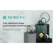 KZ EDX Pro in-Ear Stage Monitor Headphone, Dual Magnetic Dynamic Unit Earphone, Shock Bass Earbuds with 0.75mm Detachable Cable Comfortable Wired Headset (No Mic)