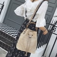 thumbnail image 2 of Minkissy 1Set Small Bucket Purse Women Fashionable Khaki Flax Storage for Date, 2 of 3