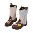 thumbnail image 2 of Bnwani Girls Boots Mid-Calf Short Side Zipper Warm Heart Soft-Soled British Boots 4-11 Years, 2 of 6