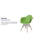 thumbnail image 3 of Pemberly Row Modern Series Plastic Chair With Wood Base In Navy, 3 of 6
