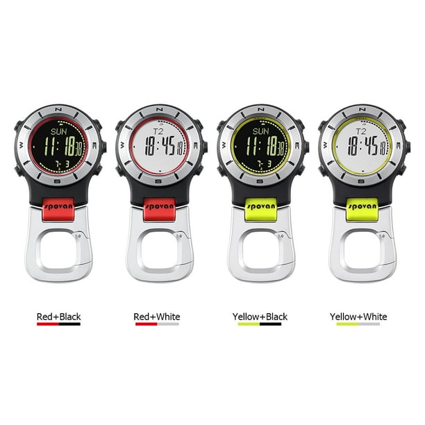SPOVAN Smart Watch Altimeter Barometer Compass LED Clip Watch Sports Watches Fishing Hiking Climbing Pocket Watch Walmart