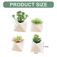 thumbnail image 2 of 4 Uds simulación de plantas suculentas en macetas decoración creativa pequeño triángulo bonsái decoración artificial de interior plantas verdes, 2 of 5