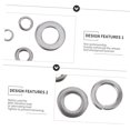 thumbnail image 4 of 200pcs Hex Nuts Washers Plain Washer Plain Spacer Lock Spacer Metric Bolts Repair Spacer Round Spring Washer Flat Washer Repair Washer Spring Spacer Kit Silver Stainless Steel, 4 of 9