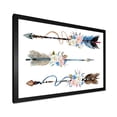 thumbnail image 2 of Designart 'Flowers and Ethnic Feathers On Native Arrows I' Bohemian & Eclectic Framed Art Print, 2 of 4