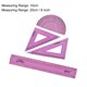 thumbnail image 2 of Herramienta de Medición Flexible Unique Bargains de Plástico Suave Regla Triangular de 30/60 45 Grados 20cm 8 Pulgadas Regla Recta Rosa, 2 of 7