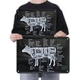 thumbnail image 4 of Chapa Carne Vaca Metal Vintage Pintura Hierro Rectangular Barra Pared 40x30cm, 4 of 8