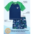 thumbnail image 2 of KIMU Surf Boys' Rash Guard Set - 2 Piece UPF 50+ Short Sleeve Swim Shirt and Swim Trunks (12 Months-12), 2 of 5
