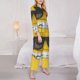 thumbnail image 3 of Balery Smiling With Sunglasses Conjunto de Pijama con Estampado para Mujer, Conjunto de Dos Piezas con Manga Larga, Ropa de Dormir Suave con Bolsillos, Pijamas Cómodos-Medium, 3 of 7