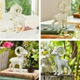 thumbnail image 7 of Sungmor Cast Iron Goat Statue, Vintage Home Decor Antelope Sculpture, Outdoor Garden Lawn Animal Figurine, Indoor Bookshelf Tabletop Ornament, Rustic White, 7 of 7
