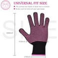 thumbnail image 2 of 2Pcs Heat Resistant Gloves with Silicone Bumps, Professional Heat Protection Gloves for Hair Styling, Mitts for Curling Iron Wand Flat Iron Sublimation, Rose Red, 2 of 9