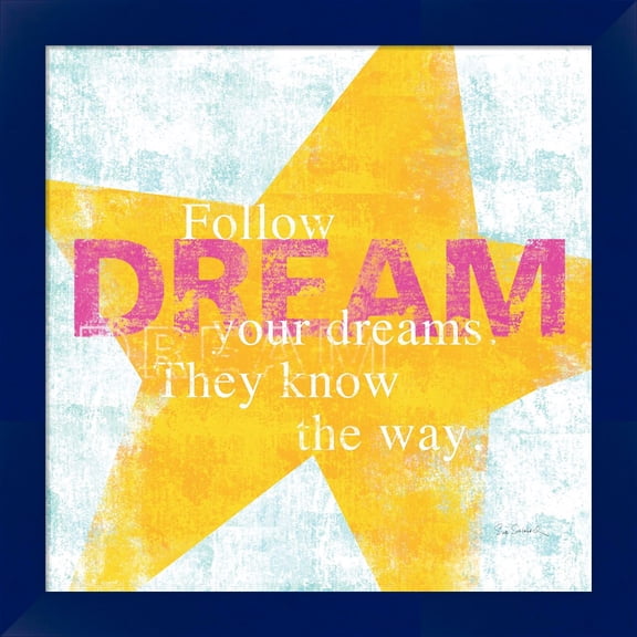 Great Art Now Letterpress Dream by Sue Schlabach, Framed Wall Art, 14W x 14H