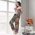 thumbnail image 6 of Picia Colorful Compasses Womens Soft Woven Cotton Elastic Waistband Sleep Pajama Pant Lounge Sleep Pant With Pockets And Drawstring-Large, 6 of 9