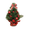 thumbnail image 1 of Árbol de Navidad de mesa preiluminado, adorno navideño realista y decorativo. Tartán, 1 of 7