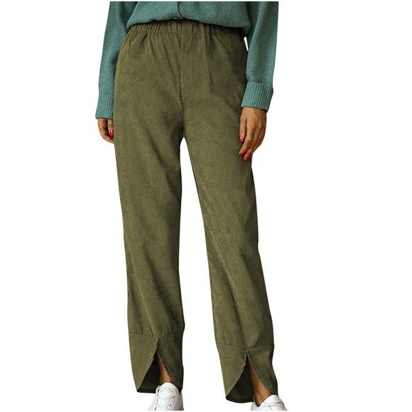 Mono B Elastic Waist Corduroy Cargo Pants