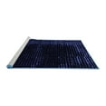 thumbnail image 2 of Ahgly Company Machine Washable Indoor Square Abstract Blue Modern Area Rugs, 5' Square, 2 of 4