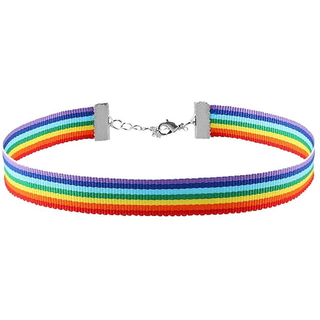 Gargantilla de Color arcoíris para niña, collar de fiesta para clavícula, cadena Vintage para mujer, joyería