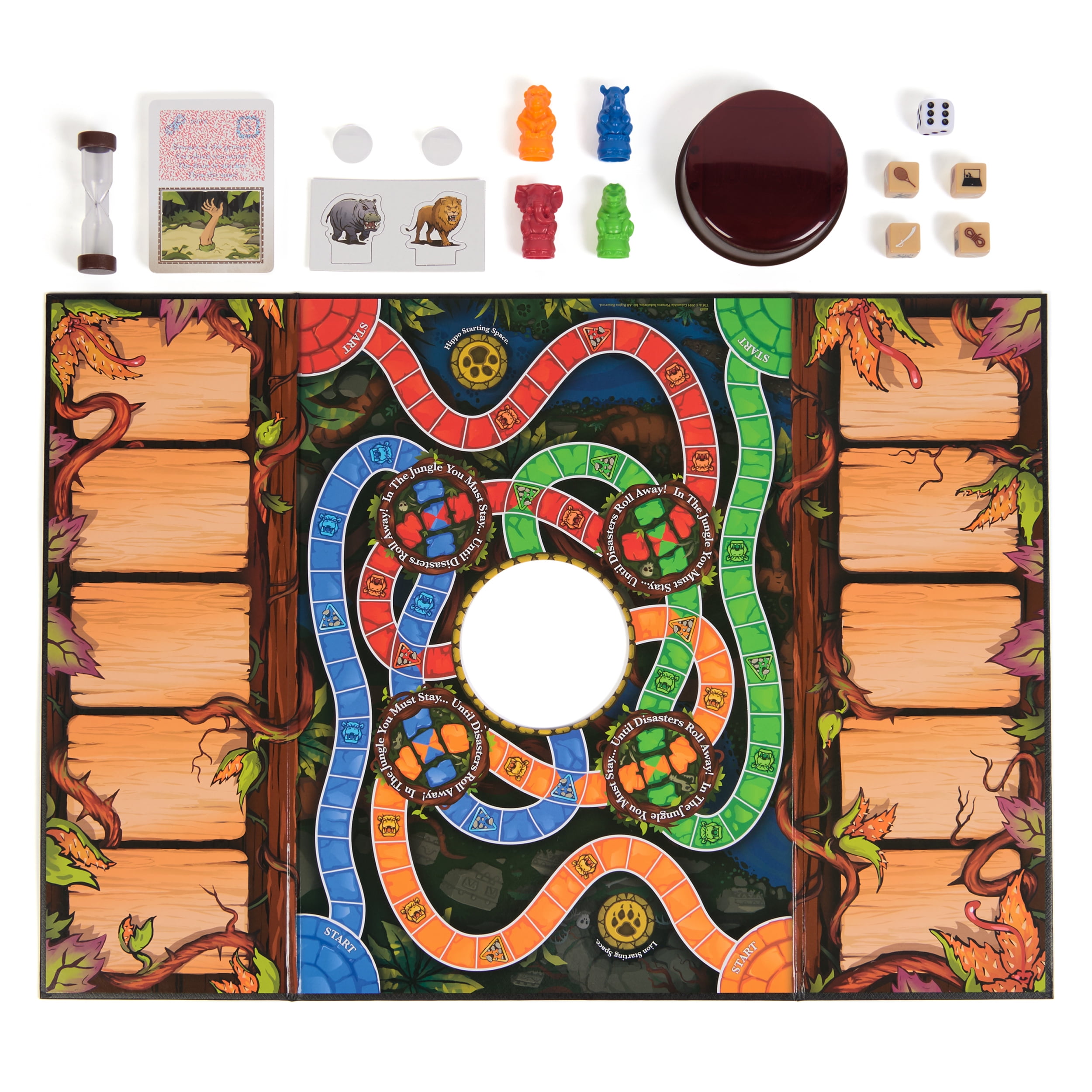 Spin Master Games, Jumanji The Game Real Wooden Box Edition of the Classic Adventure Board Game for Kids and Families Ages 8 and up
