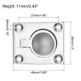 thumbnail image 2 of Flush Ring Pull Handle, 1Pcs - 316 Stainless Steel Square Recessed Door Pull, Hidden Door Latch for Yacht Hatch, 2 of 6