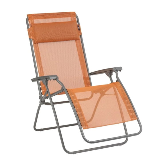 Lafuma R Clip Reclining Foldable Zero Gravity Relaxation Patio Chair, Clementine