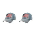 thumbnail image 3 of kurtrusly Sun Protection Cap With Adjustable Strap For Baseball Lovers Baseball Cap Polyester Hat Multi-colors Fashionable Denim 2 2Set, 3 of 6