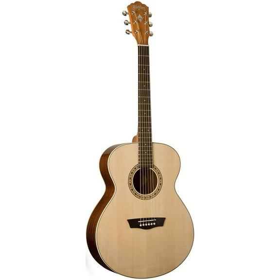 Washburn Harvest Series G7S Grand Auditorium Acoustic Guitar, Natural